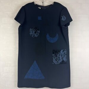 Cheap and Chic by Moschino Applique 
Shift Dress USA 14 Italy Geometric